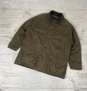 Vintage Barbour Waterproof Rain Beaufort Jacket Coat 90s Men Size XL Brown - Picture 1 of 21