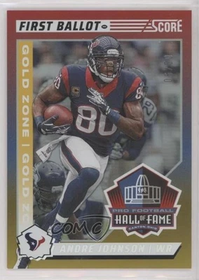 2024 Score First Ballot Gold Zone /50 Andre Johnson #3 HOF - Image 1 of 2