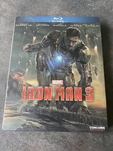 IRON MAN 3 BLURAY STEELBOOK GERMANY CONCORDE EXCLUSIVE MARVEL - Foto 1 di 5