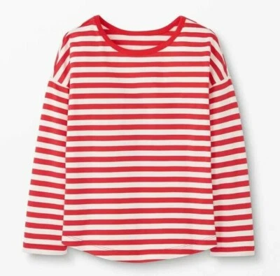 Top HANNA DIFFERENTSON Rojo/Blanco Rayas L/S Nuevo con Etiquetas Niñas 8 (Eur 130) Foto 1 de 2