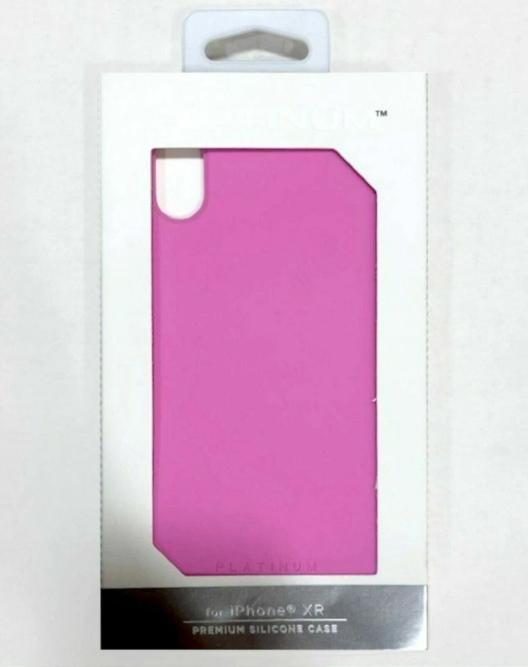 NEW Platinum HOT PINK Premium Silicone Phone Case for Apple iPhone XR - Imagem 1 de 4