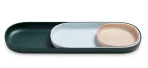 Open Spaces Set of 3 Nesting Trays in Dark Green/Light Blue - Picture 1 of 10