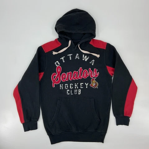 Ottawas Senators Sweater Mens Small Black Red NHL Hockey Pullover Hoodie Cover