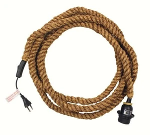 Seil-Leuchte maritim ca.4,5 m x Ø:2,5 cm, 230V, max. 60 W, E27 mit Schalter - Bild 1 von 1