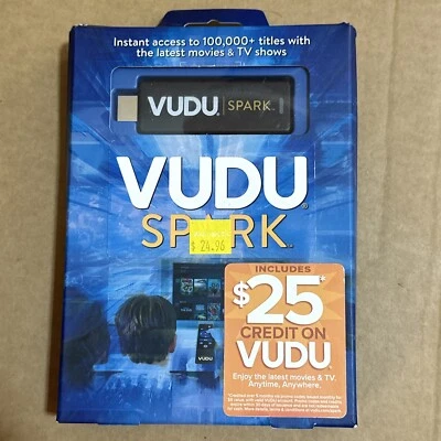 Vudu Spark 数字流媒体播放器 HDMI 流媒体棒 - 信用可能过期 - 全新 — 第 1/2 张图片