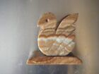 Letter Rack Stone Hand Carved Stone Swan Sitting On A Plaque