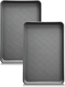 Boot Tray for Entryway Indoor, Pet Food Mat, 23 X 15.5 Inch 2 Packs, Waterproof - Picture 1 of 8