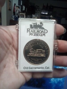 Railroad Museum Old Sacramento California State Transcontinental Medal Coin - Picture 1 of 2