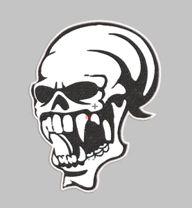 SKULL FANGS embroidery back patch 9 x7 inches, - Picture 1 of 1
