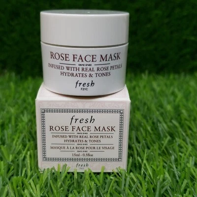 Máscara facial rosa fresca infundida de pétalo de rosa real - hidratar y tonos - talla de viaje 0,5 oz Foto 1 de 3