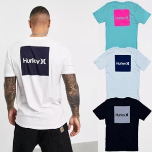 Hurley Men's Everyday Washed One and Only Boxed Logo Short Sleeve Tee T-Shirt - Picture 1 of 20