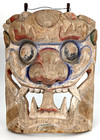 Antique Provincial Polychrome Carved Wooden Chinese Nuo Mask - Kaishan