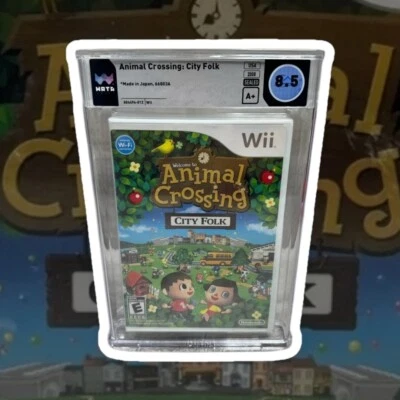 8.5 MADE IN JAPAN Animal Crossing City Folk Nintendo Wii WATA PSA NOT VGA CGC - Image 1 of 4