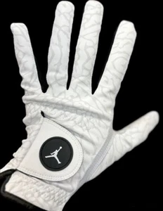 Air Jordan Golf Glove Cabretta Leather White and Grey Elephant Print - Picture 1 of 5