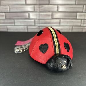 Betsey Johnson “Luck Be A Lady” Ladybug Wrislet Small Bag Purse New With Tag