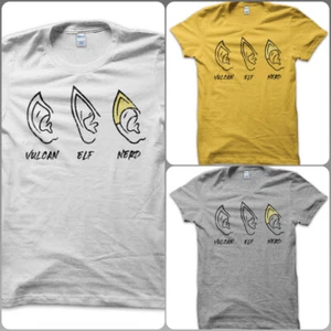 T-Shirt Maglietta NERD Ears Elfo GEEK Gamer Costume Cosplay Funny Vintage Uomo - Foto 1 di 4