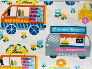 CAMIONES DE HAMBURGUESAS, TACOS Y DONAS DE NOVEDAD DE DISEÑADOR RAROS Y FUERA DE STOCK *Franela de algodón* - Imagen 1 de 4