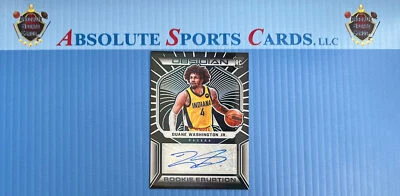 2021-22 Obsidian #RES-DWJ Duane Washington Jr. Rc | Auto # /149 Pacers - Image 1 of 4