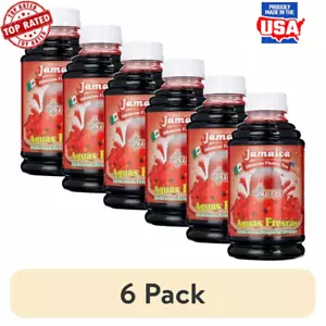 6er Pack Jamaika Aguas Frescas 16oz Flaschen Erfrischend Getränk Regal Stabil Getränk - Bild 1 von 5
