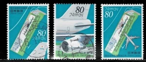 Japan 1994 Opening of Kansai Int'l Airport 80Y Complete Used Set Sc# 2422-2424 - Picture 1 of 1