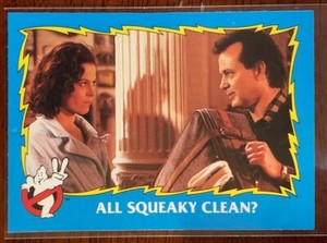 1989 O-Pee-Chee Ghostbusters White Back Bill Murray Venkman Squeaky Clean #49