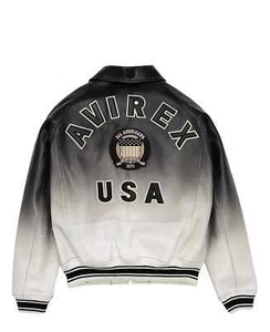Avirex Real Leather Bomber Jacket American Flight OMBRE DAWN Icon Coat - Picture 1 of 17