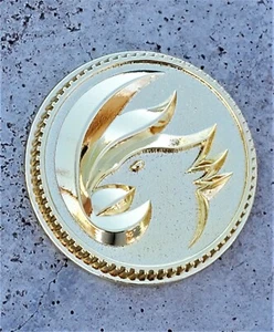 Legacy BLAZING PHOENIX Power Coin-Gold Made for Legacy Ranger Morpher - Picture 1 of 8