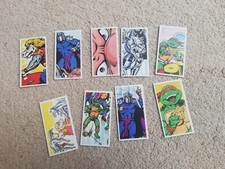 Vintage 1990 Collectors PG TIPS TEENAGE MUTANT HERO TURTLES  Cards X9 SET Ninja