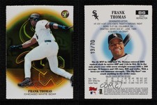 2002 Topps Pristine Gold Refractor /70 Frank Thomas #86 HOF