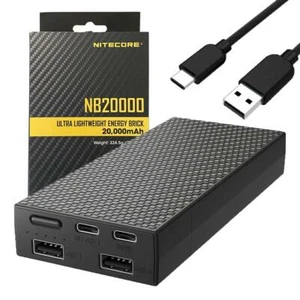 Nitecore NB20000 Lightweight Quick Charge Multi Ports USB Power Bank 20,000mAh - Picture 1 of 12