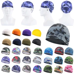 Moisture Sweat Wicking Cooling Bald Dome Skull Cap Helmet Liner Sport Beanie Hat - Picture 1 of 31