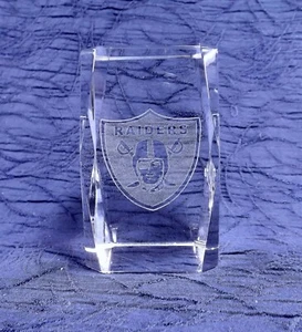 Raiders Logo Crystal Cube - Picture 1 of 4