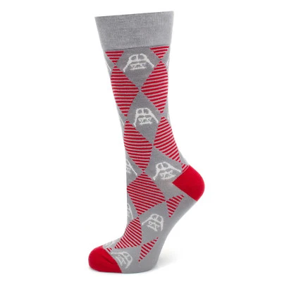 Calcetines de vestir Star Wars Argyle para hombre - Darth Vader gris/rojo (nuevos) ¡Envío el mismo día!  Foto 1 de 4