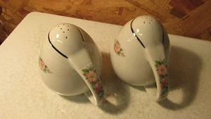 Juego de sal y pimienta rosa blanca Hall China - Imagen 1 de 1