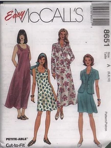 8651 UNCUT Vintage McCalls SEWING Pattern Unlined Jacket and Dress SEW OOP NEW - Picture 1 of 2
