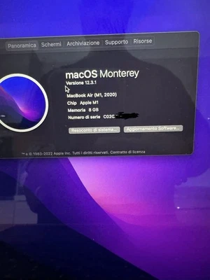 Apple MacBook Air 13,3" (256GB SSD, Apple M1, 8 CPU/7 GPU, 8GB RAM) Laptop -... - Immagine 1 di 4