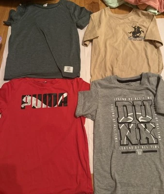 Paquete de cuatro camisetas para niños talla 7 PUMA, atleta profesional, 365 niños, SHEIN Foto 1 de 4