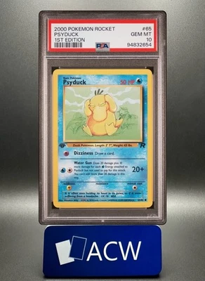 Psyduck - 2000 Team Rocket 🔥 1ST EDITION PSA 10 🔥 Gem Vintage Pokemon B30 - Image 1 of 3