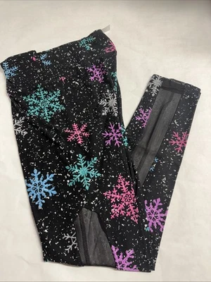 Leggings femininas juniores NO BORDERS super macias cintura alta malha inserção GG nova com etiquetas - Imagem 1 de 4