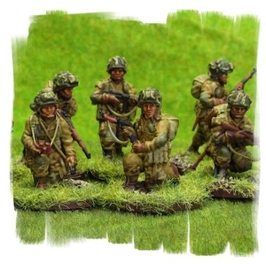Painted!!! -  US Paratrooper Squad (BAR)  - 28mm WW2  World War II - Bolt Action - Picture 1 of 3