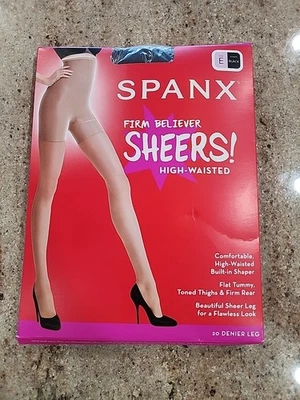 Nuevas Medias Transparentes Para Mujer SPANX 20217r Cintura Alta Medio Muslo Modeladoras Talla E Foto 1 de 4