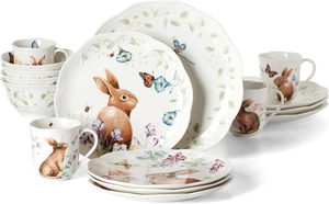 894104 Schmetterlingswiese Hase 16-teiliges Set, Ostern Geschirrset - Bild 1 von 12