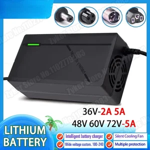 36V 48V 60V 72V Charger 2A 5A Lithium Battery Pack 42 54.6 67.2 84V 10 13 16 20S - Picture 1 of 32