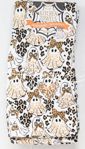 Juego de 3 toallas de cocina de gasa de algodón Envouge estampado de leopardo fantasma de Halloween - Imagen 1 de 2