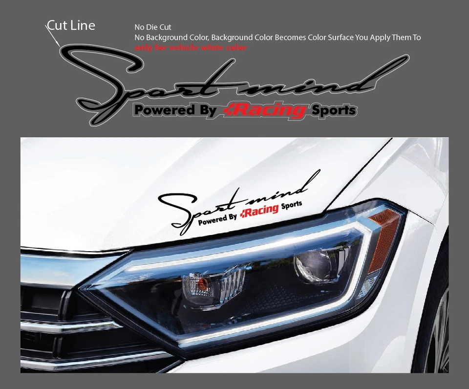 Adesivo adesivo Sports Mind Powered by Fit Honda Sport carro de corrida motocicletas bicicleta - Imagem 1 de 3