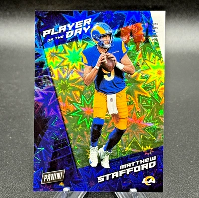 Matthew Stafford 2021 Panini Player of the Day KABOOM! Los Angeles Rams SSP /99 - Image 1 of 4