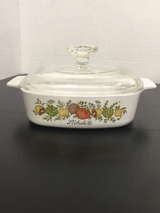 Cazuela vintage Corning Ware 1 cuarto plato A-1-B Spice of Life tapa Pyrex - Imagen 1 de 8