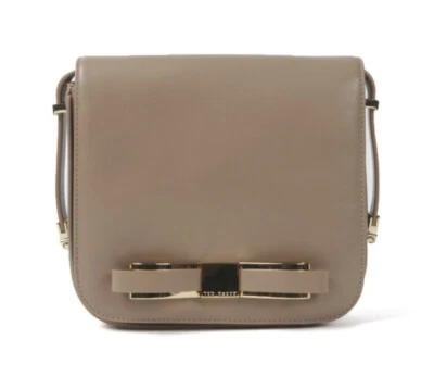 Nuevo con etiquetas Ted Baker Beesome Slim Bow Mid Bandolera Bolso Beige/desnudo Foto 1 de 4