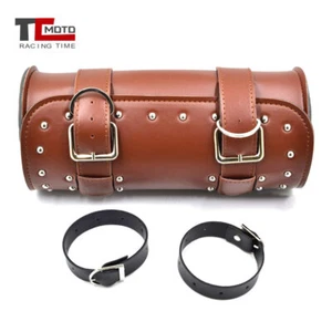 PU Motorcycle Universal Saddle Bags Motorbike Side Tool Tail Leather Luggage Bag - Bild 1 von 11