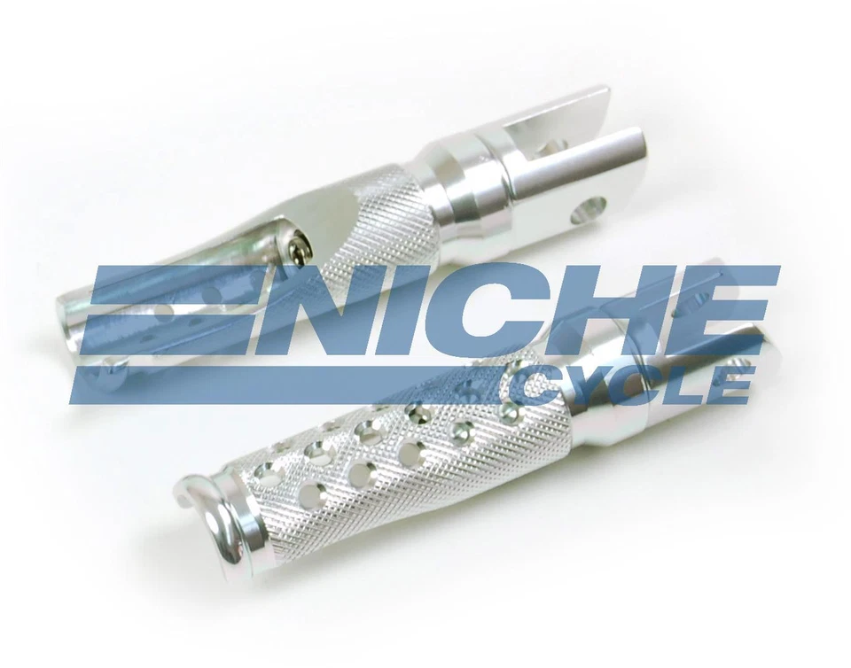 Kawasaki Ninja ZX7R ZX750M 1993-1994 Rear Silver Slash Cut Billet Race Foot Pegs - Image 1 of 1
